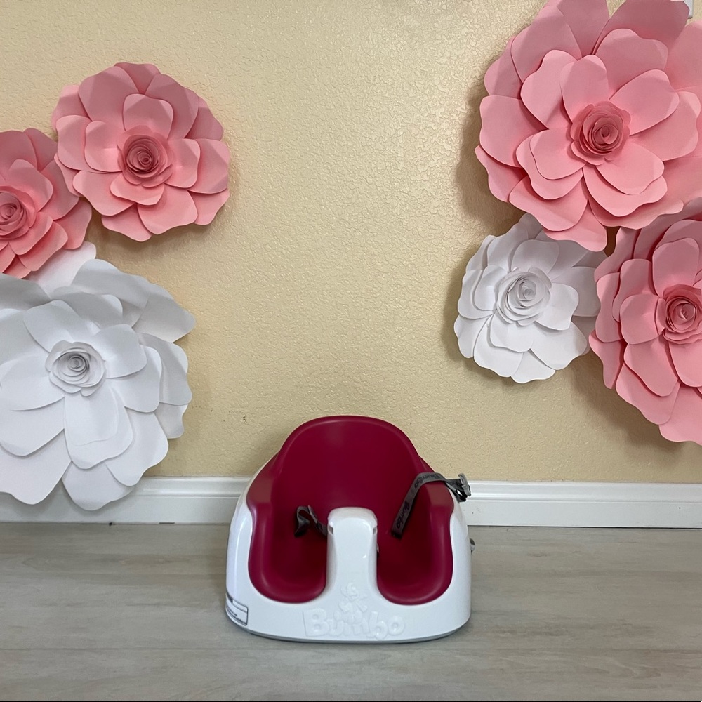 Paper flowers and Happy Birthday Decor